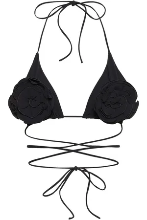 MAGDA BUTRYM 3d Flower Tech Triangle Bikini Top