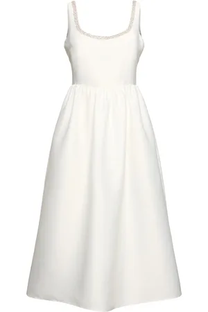Self-Portrait Embellished Taffeta Midi Dress