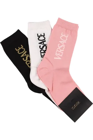 VERSACE Set Of 3 Cotton Blend Socks W/ Logo