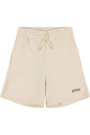 Msgm Printed Cotton Sweat Shorts