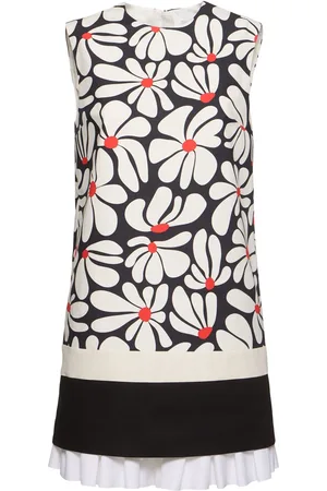 Msgm Printed Stretch Cotton Midi Dress