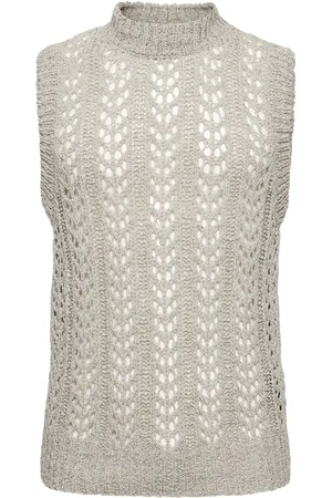 J.LAL Redos Cotton Blend Open Knit Vest