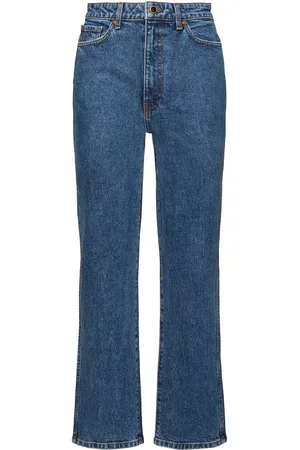 Khaite Abigail High Rise Straight Jeans