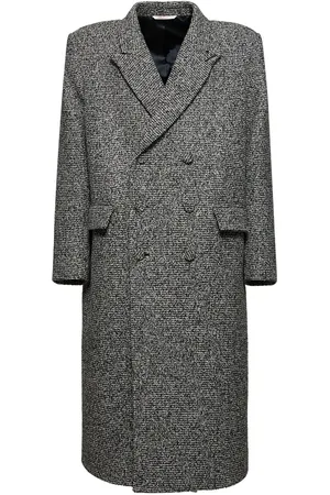 VALENTINO Wool Blend Double Breasted Coat