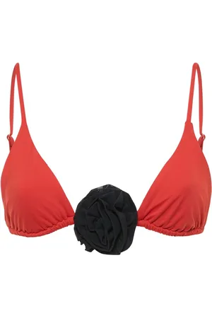 WeWoreWhat Cooper Bikini Top W/ Rose