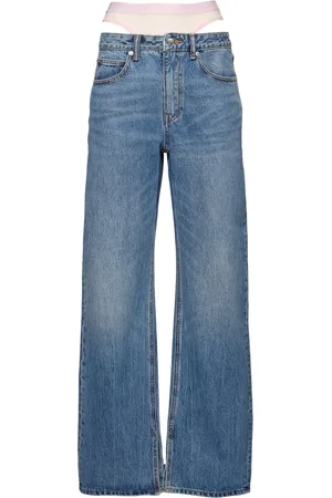 Alexander Wang Slit Hem Jeans W/ Mesh Underwear