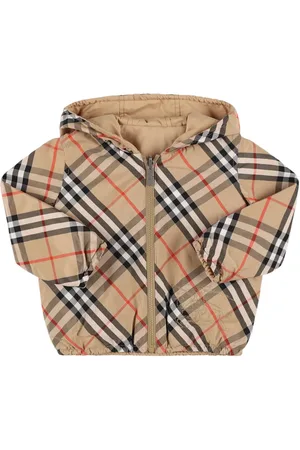 Burberry Check Print Poly & Cotton Jacket