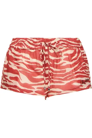 The Attico Printed Mousseline Low Waist Shorts