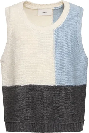 COMMAS Color Block Wool Blend Knit Vest