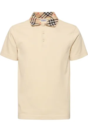 Burberry Checked Collar Polo