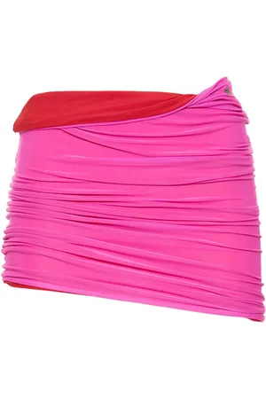 The Attico Sheer Layered Cover Up Mini Skirt