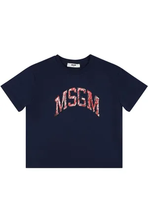 Msgm Embroidered Cotton Jersey T-shirt