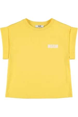 Msgm Printed Logo Cotton Jersey T-shirt