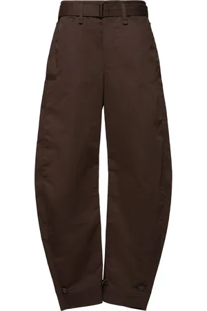 LEMAIRE Cotton Blend Twill Wide Leg Pants