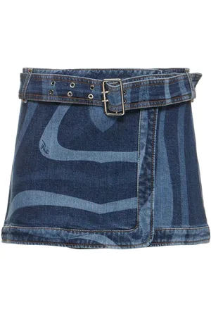 Puccini Denim Mini Skirt W/belt