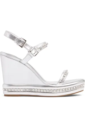 Christian Louboutin 110mm Pyrastrass Leather Wedges