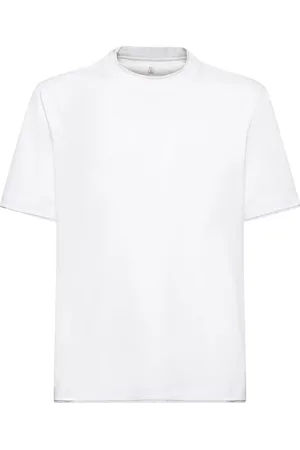 Brunello Cucinelli Layered Cotton Jersey Solid T-shirt