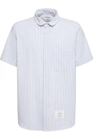 Thom Browne Striped Cotton Straight Fit Shirt