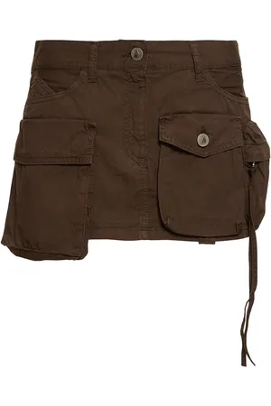 The Attico Canvas Cargo Mini Skirt