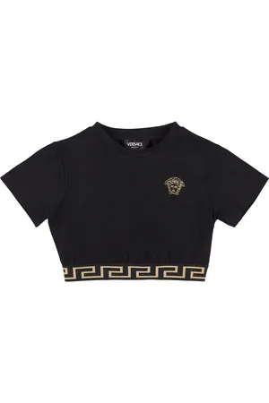 VERSACE Embroidered Cotton Jersey T-shirt