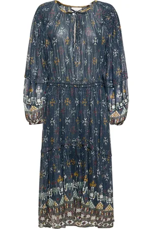 Marant Etoile Fratela Floral Long Sleeve Midi Dress