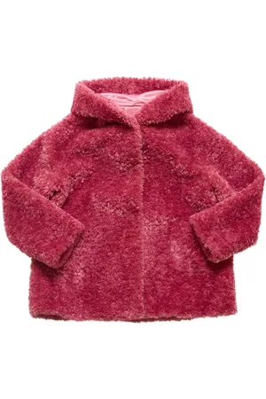 MONNALISA Poly Faux Fur Hooded Jacket
