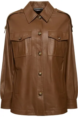 Alberta Ferretti Buttoned Leather Jacket