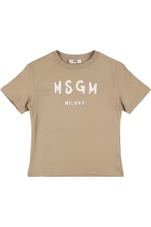 Msgm Printed Cotton Jersey T-shirt