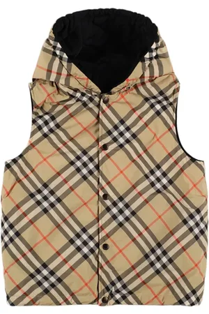 Burberry Check Printed Hooded Vest