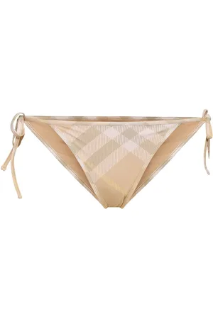 Burberry Check Lycra Triangle Bikini Bottoms