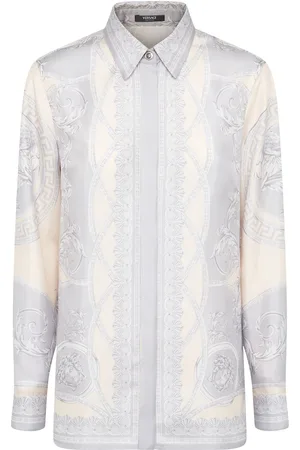 VERSACE Foulard Print Silk Twill Shirt