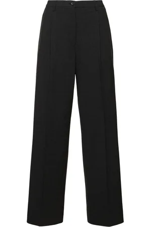Aspesi Flannel High Rise Straight Pants