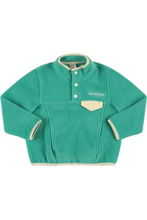 Sporty & Rich Buttoned Polar Fleece Sweatshirt