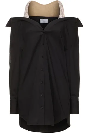 GIUSEPPE DI MORABITO Cotton Poplin Mini Dress