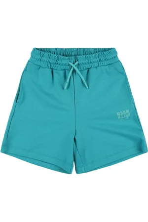 Msgm Logo Cotton Sweat Shorts