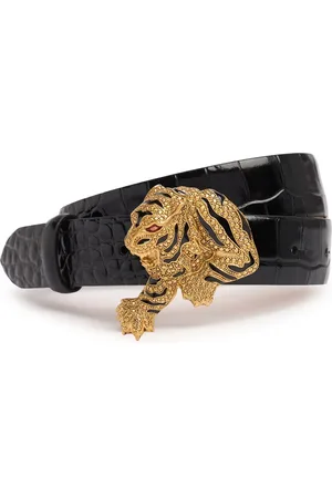 Roberto Cavalli 4cm Roar Embossed Leather Belt