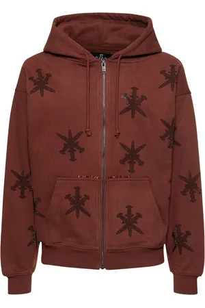 UNKNOWN Rhinestone Dagger Cotton Blend Hoodie