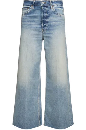 RE/DONE High Rise Wide Leg Cropped Jeans