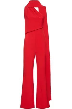 Roland Mouret Asymmetric Crepe Jumpsuit