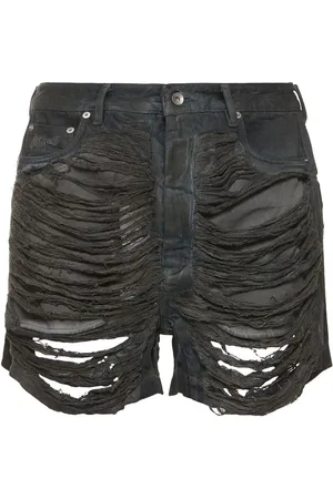 Rick Owens Geth Distressed Shorts