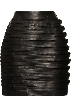 VERSACE Plongé Leather Mini Skirt