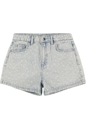 Msgm Cotton Denim Shorts