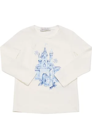 MONNALISA Frozen Print Cotton Jersey T-shirt