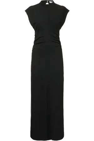 Msgm Draped Jersey Midi Dress