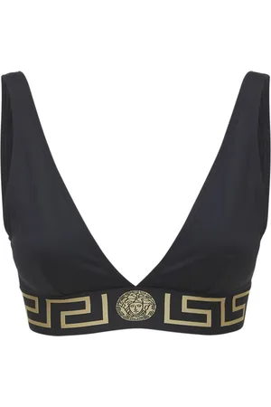 VERSACE Triangle Bikini Top W/ Greek Motif
