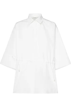 Max Mara Cotton Poplin Drawstring Shirt