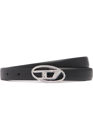 Diesel 2cm 1dr Strass Leather Belt