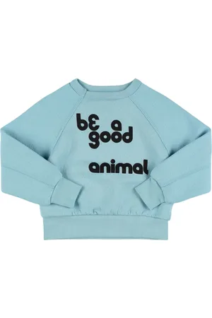 The Animals Observatory Animal Shark Cotton Blend Sweatshirt