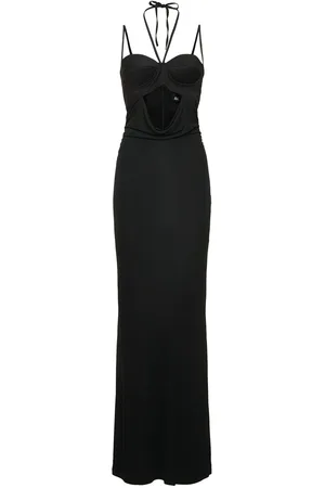 ANDREADAMO Viscose Jersey Long Dress W/ Corset