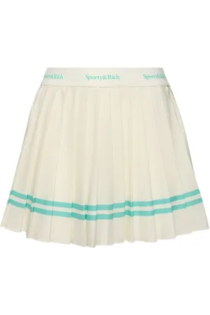 Sporty & Rich Serif Logo Pleated Skort